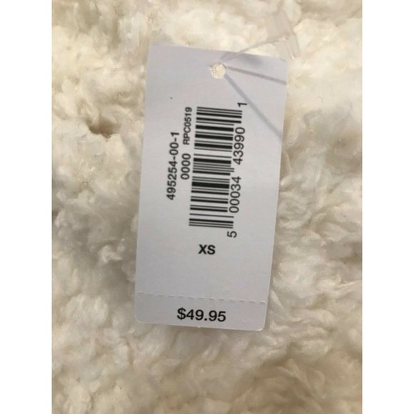 NWT GAP Pullover Sherpa Hoodie  XSMALL Cream Stretchy #00034 - Picture 4 of 5